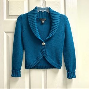 🌸 Banana Republic Teal Cardigan Missing Gem